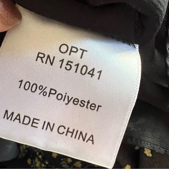 O.P.T. Toile de Jouy Black Floral Print Midi Dress - Picture 9 of 9